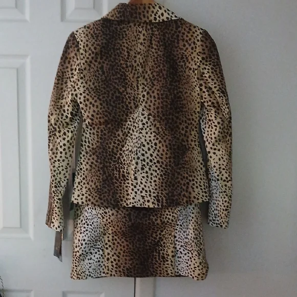 Pamela McCoy Animal Print Blazer and Skirt Set - Picture 4 of 11